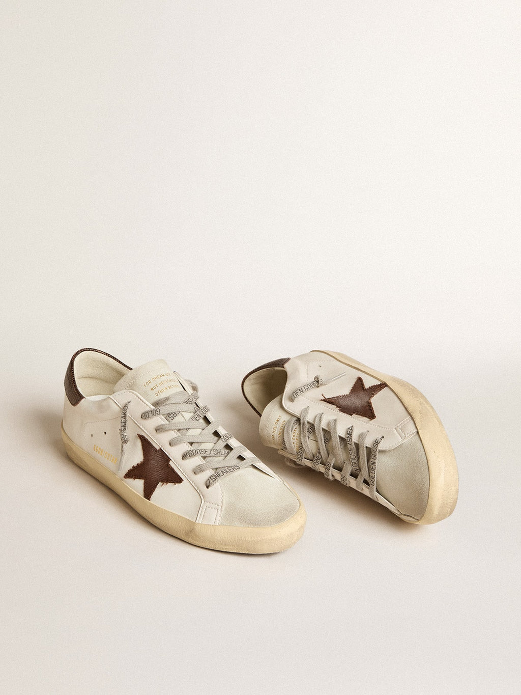 Bio-based Super-Star with canvas star and dark brown leather heel tab