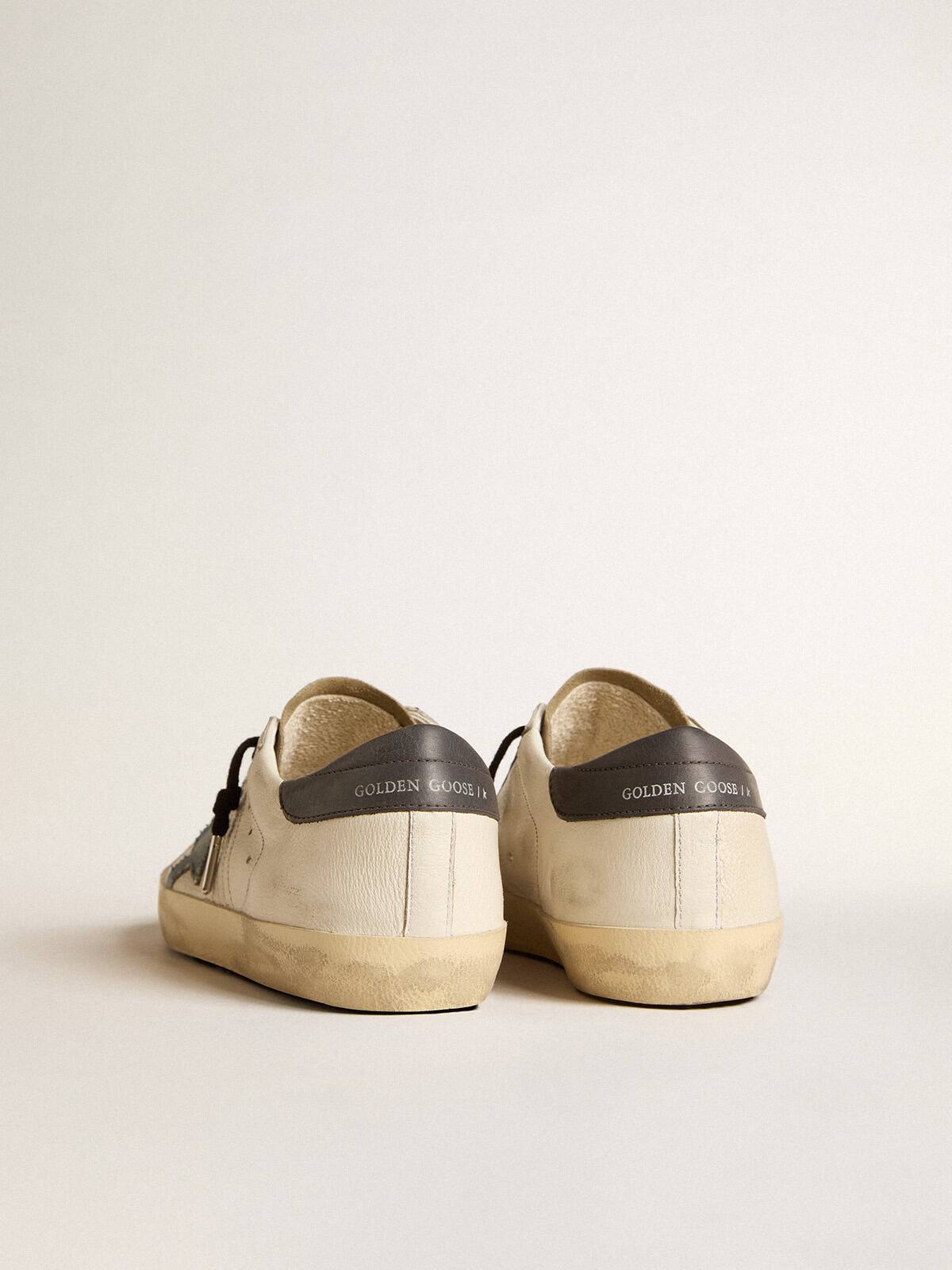 Men's Super-Star LTD in nappa with denim star and gray leather heel tab