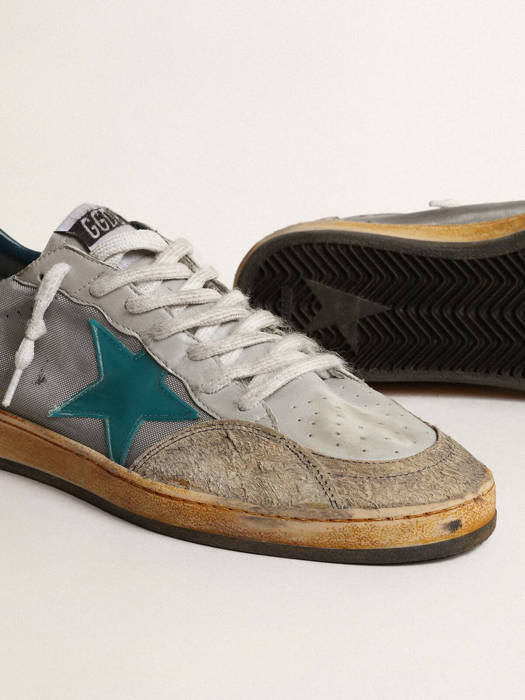 Men’s Ball Star LAB in gray nylon with aqua-green star