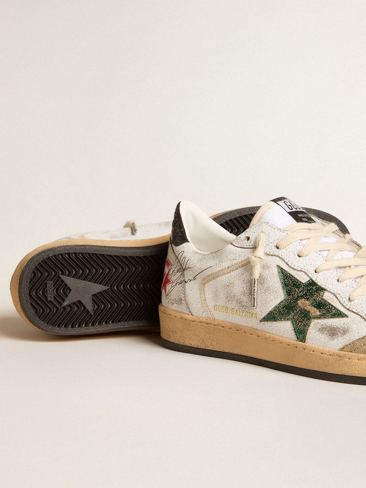 Men's Ball Star LTD with metallic leather star and gray leather heel tab
