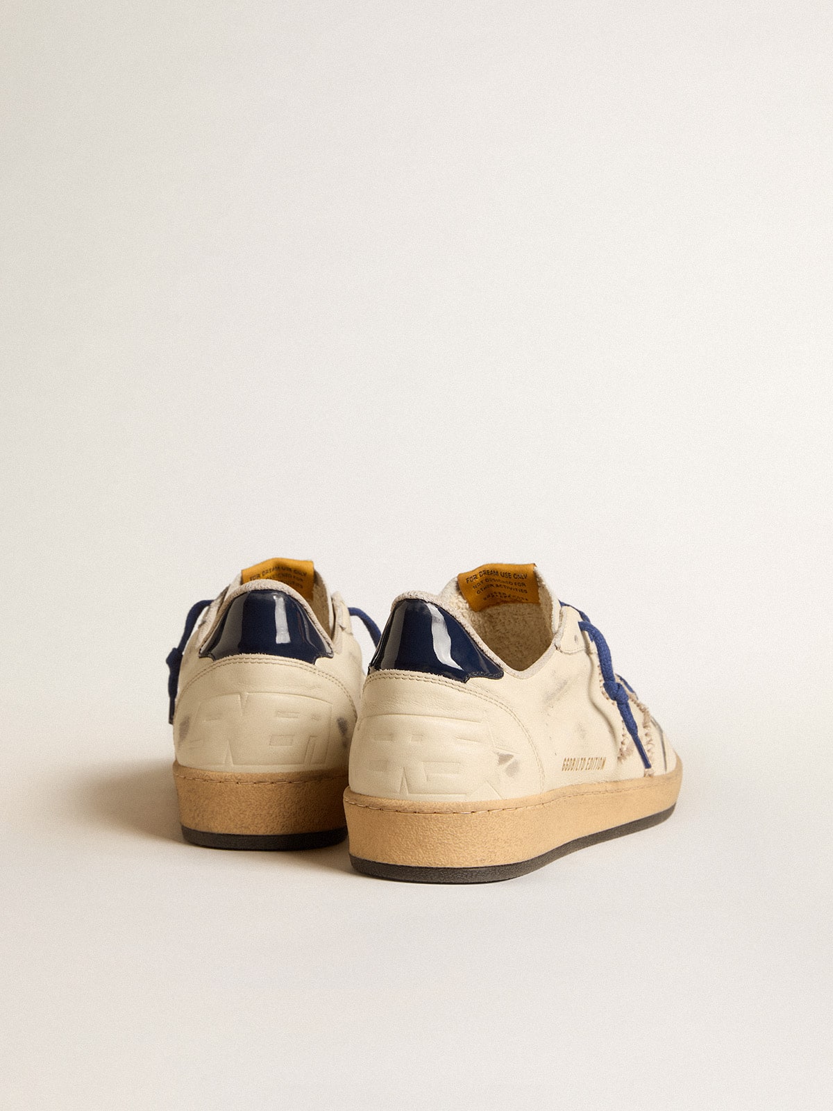 Ball Star LTD with embroidered star and blue patent leather heel tab