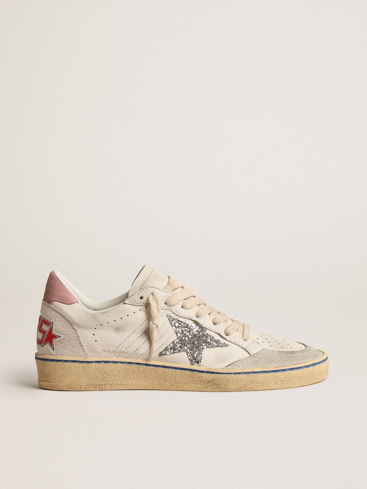 Ball Star LTD with glitter star and pink suede heel tab