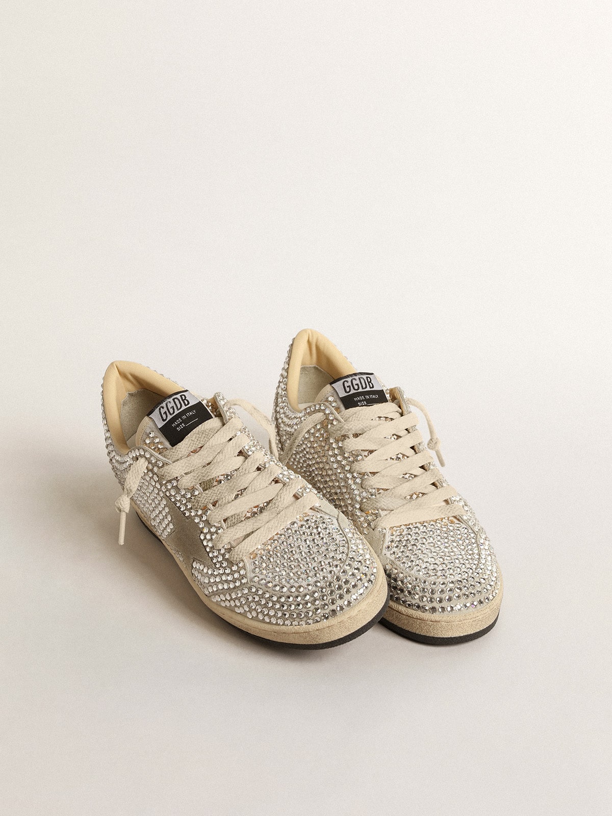 Ball Star LTD da donna con cristalli Swarovski e stella in pelle scamosciata grigia