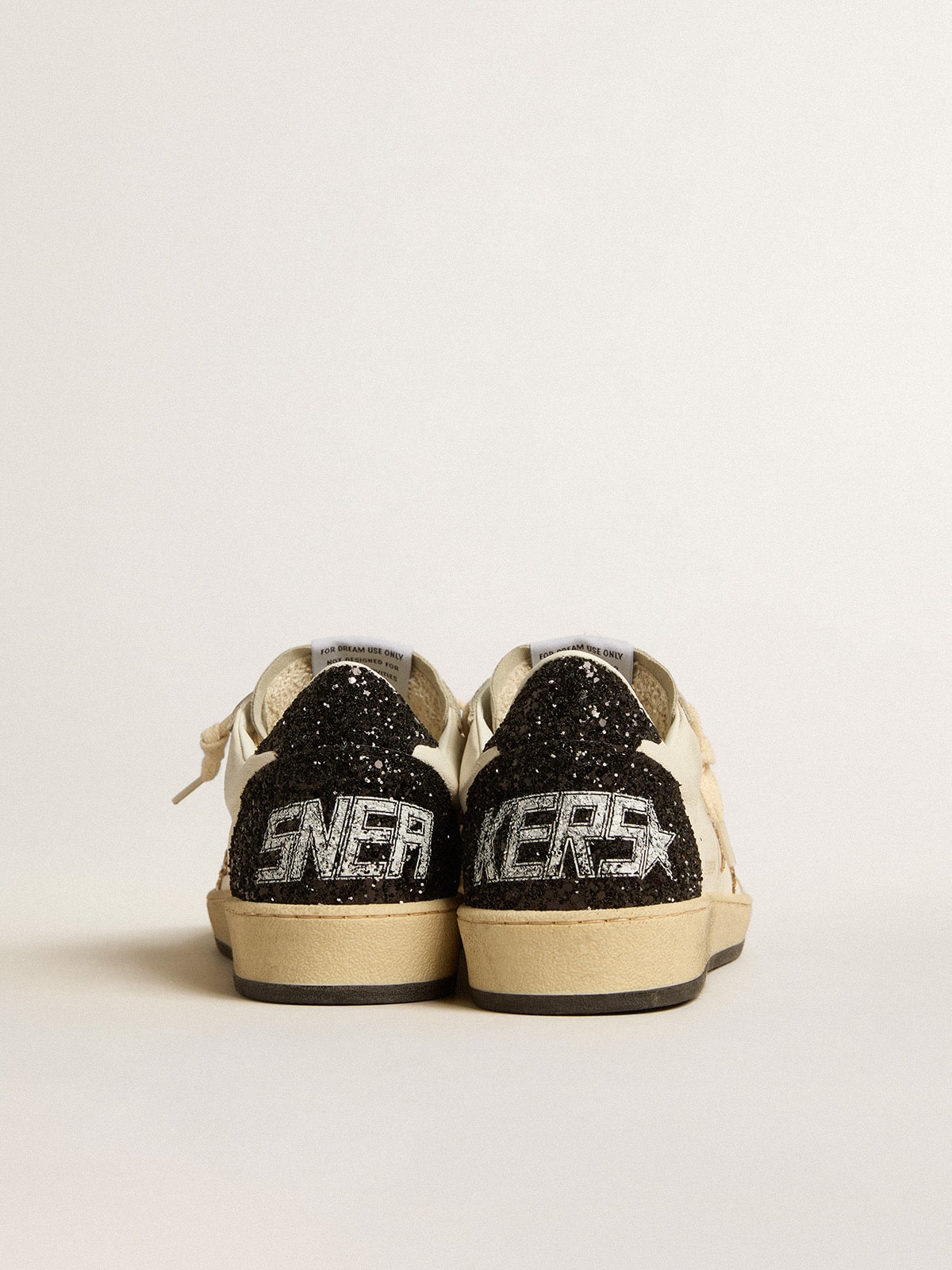 Ball Star LTD da donna in nappa e camoscio con stella glitterata e linguetta nera sul tallone