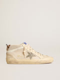 Women's Mid Star in mesh with platinum glitter star and white leather flash