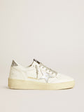 Women's Ball Star 2 with silver leather star and silver glitter heel tab